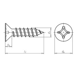 DIN 7982-A2 3,5x 13 plech.zap.hl.kríž.drá