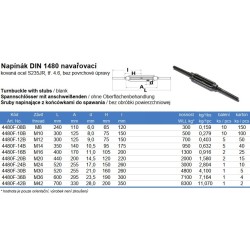 DIN 1480 zváraný napínač, M6, bez PÚ