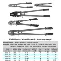Kliešte pákové lisovacie, 460mm, lis 1,5-4,5mm, lak