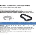 Karabína horolezecká, prehnutý zámok, 100mm, 24kN, dural 7075