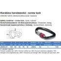 Karabína horolezecká, skrutkovací zámok, 100mm, 25kN, dural 7075