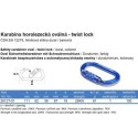 Karabína horolezecká oválna, twist lock, 111mm, 25kN, dural 7075