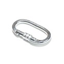Karabína oceľová oválna, screw lock, 107mm, 22kN, Zn