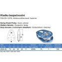 Kladka bezpečnostná, 73x44mm, 20kN, dural 7075