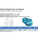 Kladka bezpečnostná so strmeňom, 82x45mm, 20kN, dural 7075