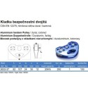 Kladka bezpečnostná dvojitá, 107x82mm, 20kN, dural 7075